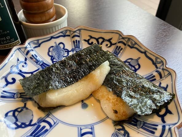 お餅のオリーブオイル焼き