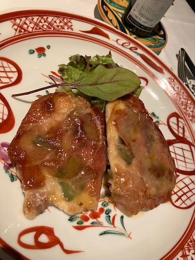 豚肉のサルティンボッカ　ローマ風